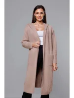 Dlouhý béžový vlněný přehoz přes oblečení typu alpaka s kapucí (M105-1) Dlouhý béžový vlněný přehoz přes oblečení typu alpaka s kapucí (M105-1)