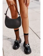 Kožené Dámské Mokasíny S Mašlí A Srdcem D&A LZ42-032 Černé