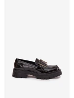Dámské lakované mokasiny YL253 černé - Diamantique