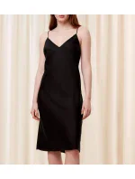 Dámská noční košile Silky Sensuality NDW X - BLACK - černá 0004 - TRIUMPH Dámská noční košile Silky Sensuality NDW X - BLACK - černá 0004 - TRIUMPH