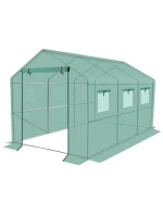 ZAHRADNÍ TUNEL 200x350x200 cm PE KONSTRUKCE ZELENÁ OCEL