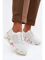 Semišové Ažurové Dámské Polobotky Vinceza 79603 Béžové Semišové Ažurové Dámské Polobotky Vinceza 79603 Béžové