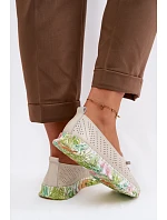 Kožené dámské polobotky S.Barski GR61-5970 Béžové Kožené dámské polobotky S.Barski GR61-5970 Béžové