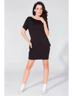 Dámské denní šaty T130/7 černé - Tessita Dámské denní šaty T130/7 černé - Tessita