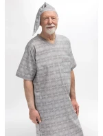 Pánská noční košile Martel 502 Káro kr/r M-2XL Sylwester I