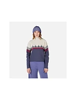 Dámský svetr ROSSIGNOL W PATTERNED TN SWEATER, modrý Dámský svetr ROSSIGNOL W PATTERNED TN SWEATER, modrý