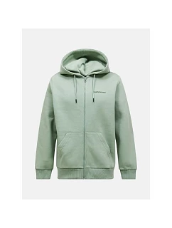 Pánská mikina PEAK PERFORMANCE M Original Small Logo Zip Hood, zelená, pánská
