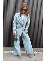 Dámské sandály na podpatku s mašlí Modré Hestia