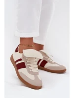 Dámské nízké sneakers s vyhrnutým jazykem Ardira – bordó