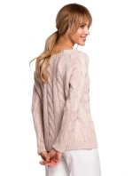 Svetr s výstřihem Bateau M511 šedý - Moe Svetr s výstřihem Bateau M511 šedý - Moe