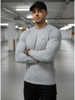 Pánské šedé tričko FashionStreet s dlouhým rukávem LX0539