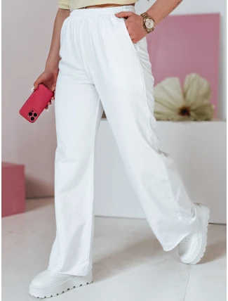Dámské tepláky se širokými nohavicemi DRESLINA white FashionStreet UY2693