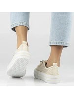 Dámské síťované tenisky na platformě béžové Filippo DTN7855 dámské