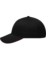 Daiber MB 6212 6 panelová sandwich kšiltovka 03.6212 black/red Daiber MB 6212 6 panelová sandwich kšiltovka 03.6212 black/red