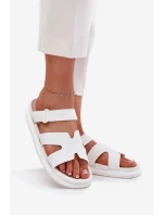 Gumové Dámské Pantofle S Páskem Bílé Tavirae