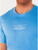 Pánské tričko s potiskem světle modré Dstreet RX5474