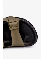 Lehké pánské pantofle s přezkami Big Star Tmavě zelená Lehké pánské pantofle s přezkami Big Star Tmavě zelená
