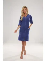 Dámský župan se zipem De Lafense 431 Velur M-4XL Dámský župan se zipem De Lafense 431 Velur M-4XL