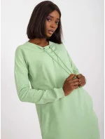 Dámské teplákové mini šaty v pistáciové barvě (A-006.73) Dámské teplákové mini šaty v pistáciové barvě (A-006.73)