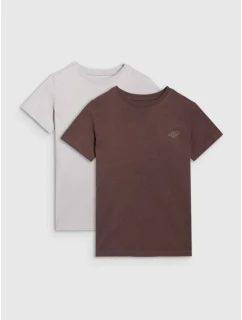 Dětské hladké tričko (SADA 2) 4F 4FJRAW25TTSHU3157-90S