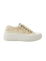 Lee Cooper dámské sportovní boty beige platform lace-up dámské