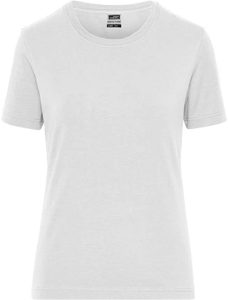 Daiber JN 1801 Dámské pracovní tričko z bio bavlny - Solid 02.1801 white