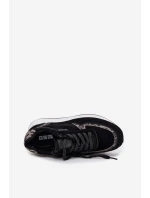 Dámské Zamszové Sneakersy Big Star OO274A312 HI-POLY SYSTEM Černé Panther