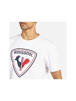 Pánské tričko ROSSIGNOL Cliffside Tee, bílé Pánské tričko ROSSIGNOL Cliffside Tee, bílé