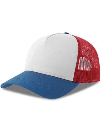 Atlantis Headwear Rapper Cotton-S 5 panelová Trucker kšiltovka 33.0260 white/red/royal