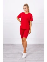 Souprava top+legíny červená Souprava top+legíny červená