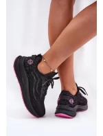 Tenisky Sportovní Boty Dámské Na Platformě Big Star RR274523 HI-POLY SYSTEM Černé