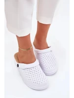 Dámské pěnové pantofle typu clogs Faylina – bílé