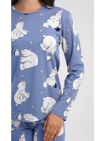 Dámské pyžamo dlouhé Tučňák a méďa