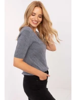 Svetr s krátkým rukávem model 217329 Factory Price Svetr s krátkým rukávem model 217329 Factory Price