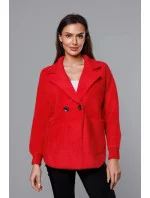 Krátký červený přehoz přes oblečení typu alpaka (CJ65) Krátký červený přehoz přes oblečení typu alpaka (CJ65)