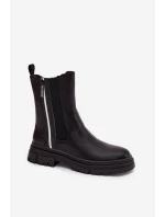 Kotníkové boty dámské zateplené černé Solenne Kotníkové boty dámské zateplené černé Solenne