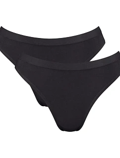 Dámské kalhotky GO Sense High leg 2P - BLACK - černé 0004 - SLOGGI