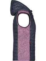 Daiber JN 767 Dámská pletená hybridní vesta 02.0767 pink melange/anthracite melange