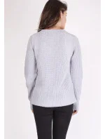 Svetr Victoria SWE 123 Světle šedý - MKMSwetters Svetr Victoria SWE 123 Světle šedý - MKMSwetters