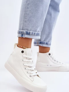 Dámské vysoké tenisky Big Star Fabric LL274445 Bílé