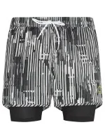 Pánské kraťasy KM0KM00244-021 černobílá - Calvin Klein Pánské kraťasy KM0KM00244-021 černobílá - Calvin Klein