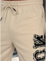 Pánský khaki komplet s potiskem FashionStreet AX0801 Pánský khaki komplet s potiskem FashionStreet AX0801