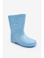 Dětské gumové holínky světle modré Malvi