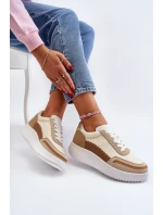 Dámské tenisky na platformě béžové Redala