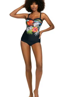 Dámské jednodílné plavky 8060BL10 3 Bali černá/mix barev - SELF