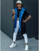 Dámská dlouhá prošívaná vesta s kapucí CHESTER černá FashionStreet TY4535