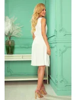 296-4 VICTORIA Trapézové šaty - barva ECRU