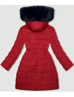 Tmavě modro-červená oboustranná dámská bunda pro přechodné období J Style (16M9159-215)