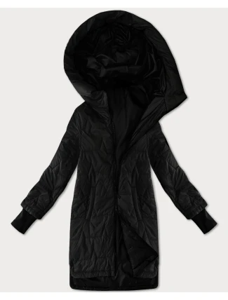 Černá dámská prošívaná bunda s úpletovými stahovacími lemy S'West (B8505-1)