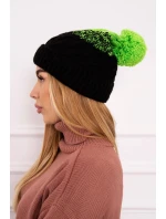 Fleecová čepice Ilona K218 černá+zelená